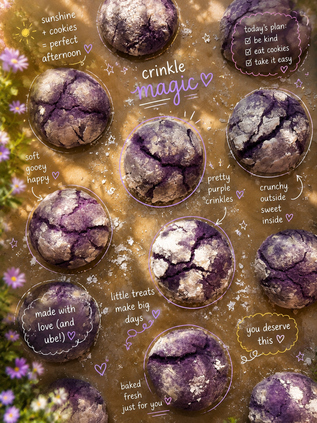 Ube Crinkle Cookie (4 pcs)