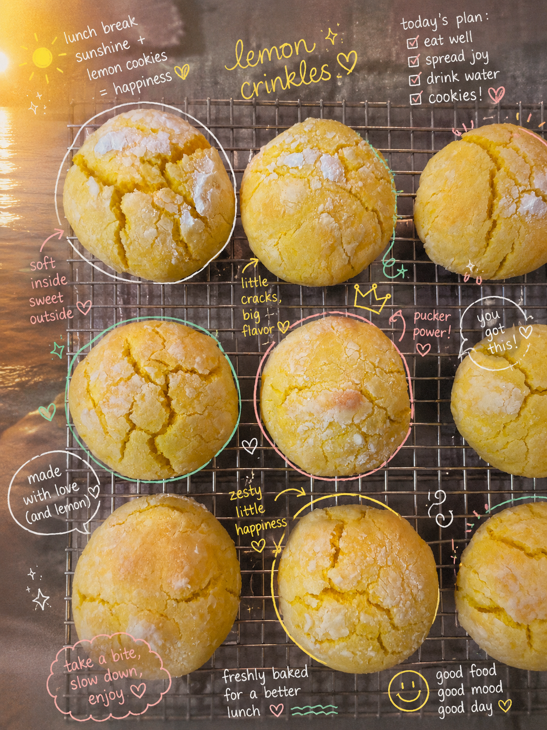 Lemon Crinkle Cookie (4 pcs)